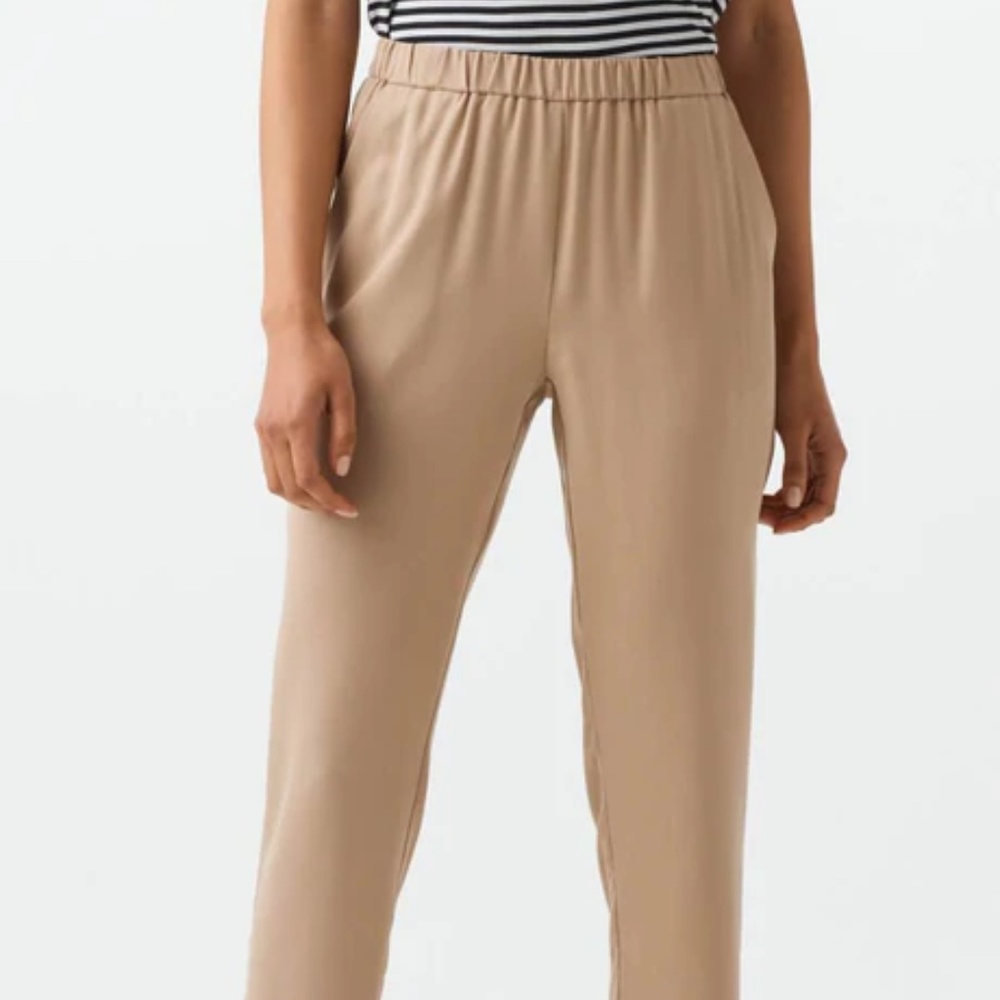 Vetta Capsule Khaki Tencel Tapered Pant